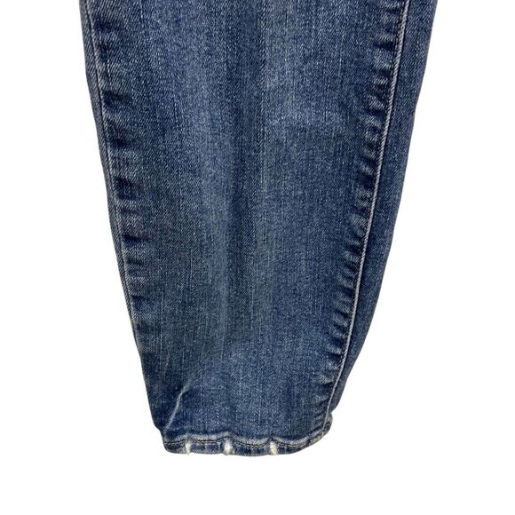 Paige “hoxton crop” torn back hem Midrise medium wash distressed jeans Sz 29 #71 - Picture 10 of 15
